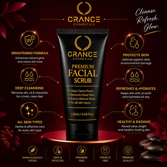 Premium Vitamin C Facial Scrub -Revives, Exfoliates & Removes Tan