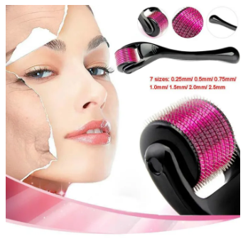 7 Days Hair Growth serum with Derma Roller With 540 Micro Needle Skin Therapy 0.50mm Natural Hair Treatment Effective Fast Growth Hair Care