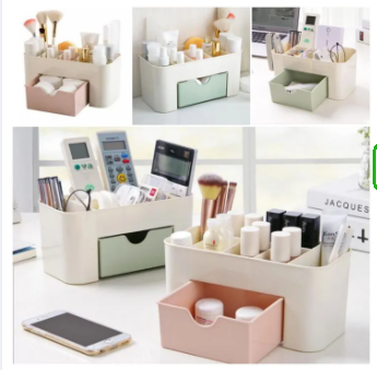 Plastic Makeup Storage Box Cosmetic Organizer Jewelry Box Small Drawer Office Home Miscellaneous, Organizer Storage Container / Plastic Drawer Cosmetic Box Desktop Make Up Jewelry Case Home Organizer Accessories Supplies Gear Stuff