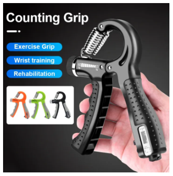 Automatic Counting And Non Counting Hand Gripper Adjustable ResistanAdjustable Hand Grip Power Exerciser Forearm Wrist Strengthener Gripper R-Shape Adjustable 5-60kg Adjustable hand grip power exerciser forearm wrist strengthener gripper, R Shape