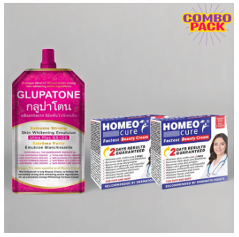 GLUPATONE Extreme Strong Emulsion 50ml With Homeo Cure Beauty Cream (Pack Of 2)