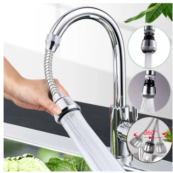 Universal Turbo Flex splash 360 degree swivel tap water filter nozzle bathroom faucet, Kitchen Faucet Shower filter head water saving