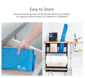 Face Value Roti mat Non-Stick Silicon Reusable Pastry Fondant Dough Roti Chapati Rolling Baking Sheet Mat with Measurements - Multi colour