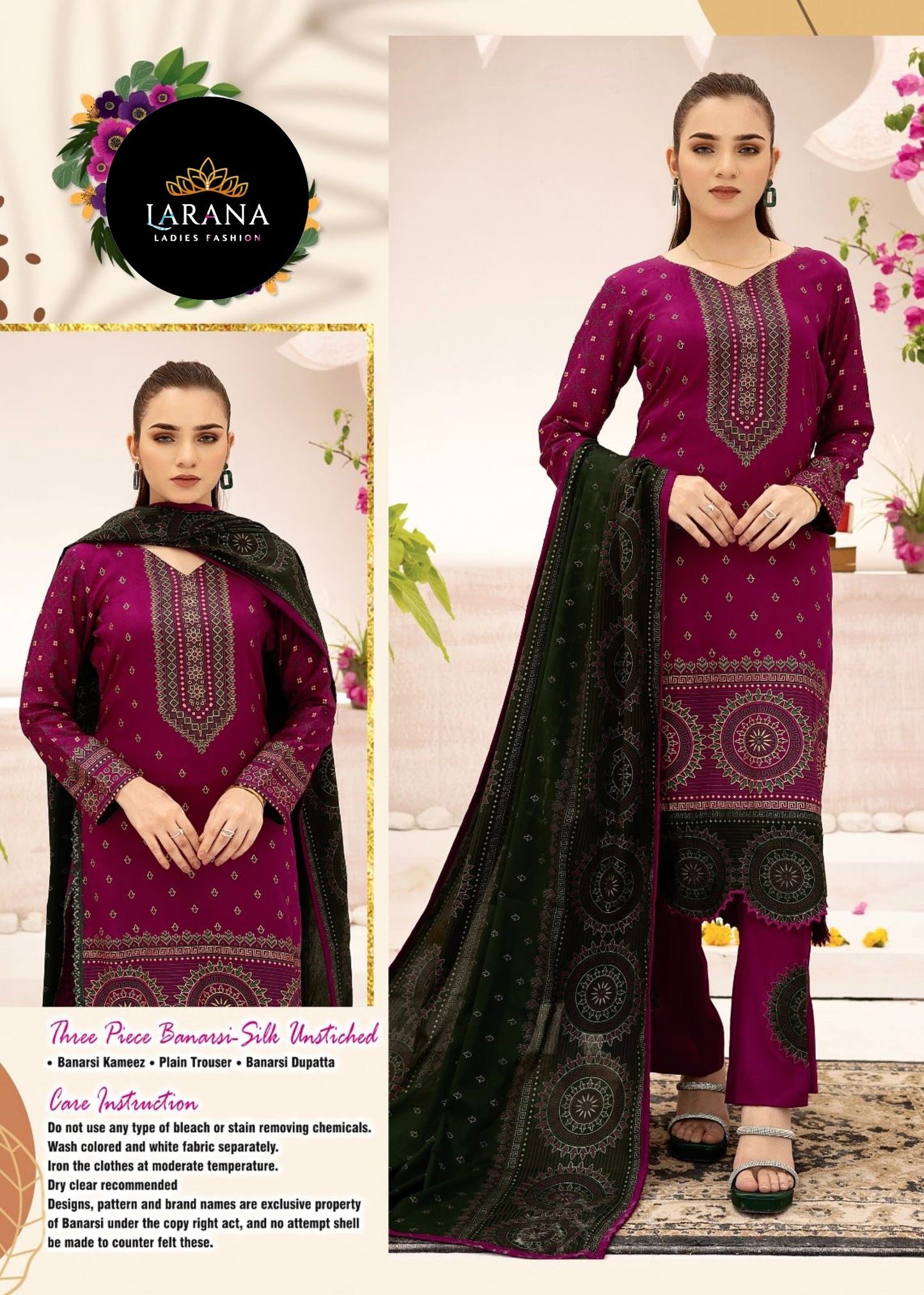 3 PIECE LARANA LAWN SUIT