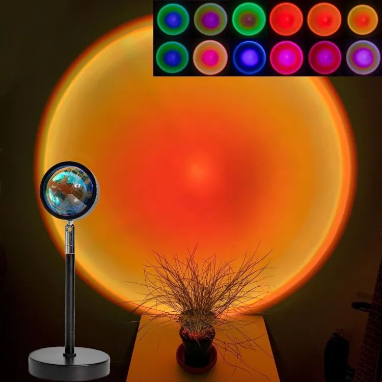Sunset Lamp (WITH REMOTE) 16 Colors LED Changing 3-in-1 Sunset Light lamp