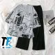 Women oversized Relax In Comfortable Printed T-Shirts and trouser for Girls