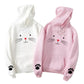 Cute Kitty Hoodie Cat Winter Hoodie for _Girls Winter Wear Trendy Hoodie Pullover Hoodie