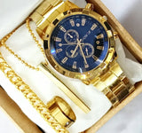 Men's Wedding Watch Deal -Top Class High Quality Wriste Watch+Gold Stainless steel