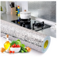 Self Adhesive Aluminium Foil Sticker Roll, Oil Proof Waterproof Aluminium Sheet DIY Wallpaper, Heat Resistant Backsplash Aluminium Sticker for Home, Kitchen, Stove, Cabinet, Wall, Drawers, and Furniture