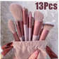 WANTER 13 Pcs Makeup Brushes Set Soft hair Loose Powder Eyeshadow Concealer Contour Eyeliner Brush Foundation Makeup Brush Beauty Cosmetic tools