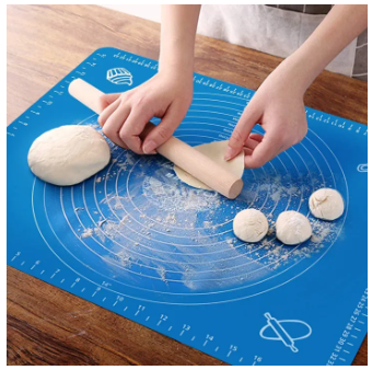Face Value Roti mat Non-Stick Silicon Reusable Pastry Fondant Dough Roti Chapati Rolling Baking Sheet Mat with Measurements - Multi colour