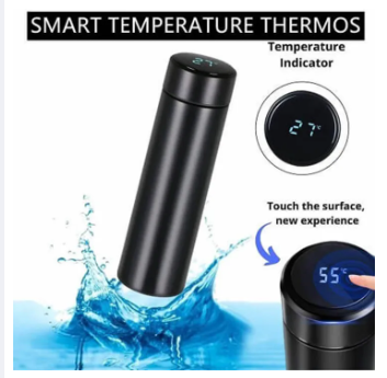 Temperature Display Vacuum Insulated Water Bottle 17oz,Thermo Flask Made of Premium Stainless Steel Coffee Cup