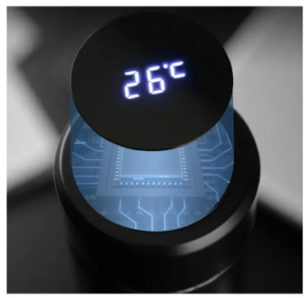 Temperature Display Vacuum Insulated Water Bottle 17oz,Thermo Flask Made of Premium Stainless Steel Coffee Cup