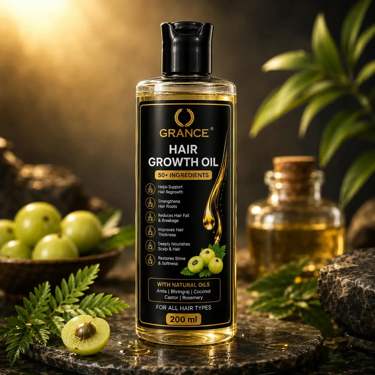Grance Hair Growth Oil With 50 + Ingrediants Best Hair Oil For All Type Of Hair