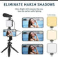 Ay-49 Video Making Kit Vlogging Tripod Triple Band Light