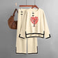 AUA GARMENTS Tree Heart Printed Turkish Winter Co-Ord Set for Women