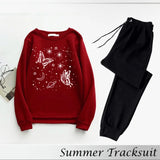 rendy Tracksuit butterflies saturn Print Thick & Fleece Fabric Full Sleeves Rib Sweatshirt