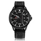 NAVIFORCE Waterproof Military Sport Quartz Men's Watches With Leather Strap White