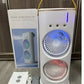 Rechargeable Automatic Rotating Dual Double Spray Mist Fan with Lightening Effects